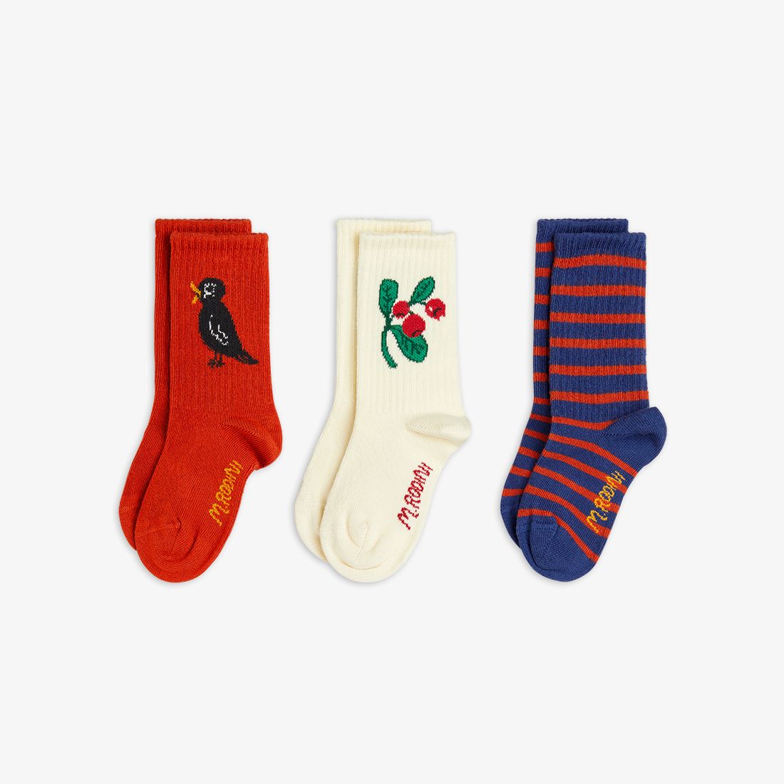Lingonberry 3pk Sock -Mini Rodini FW25