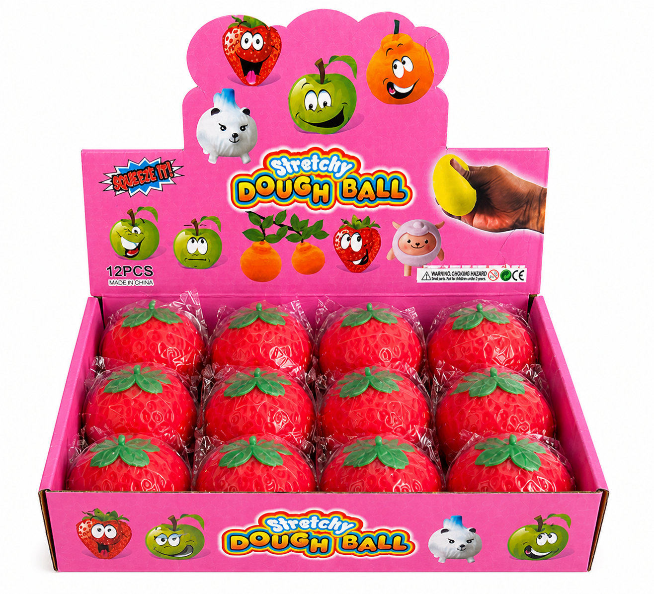 Strawberry Dough Ball Squishy – Modek Sports