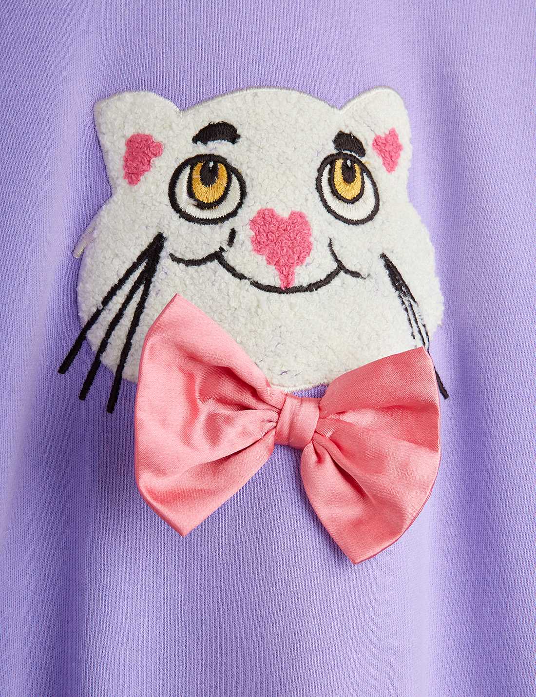 Cat Bow Sweatshirt-Mini Rodini FW25