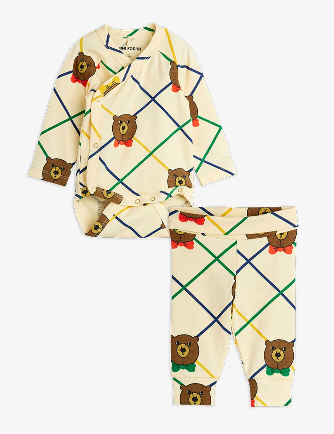 2pc Bear Check Set -Mini Rodini FW25