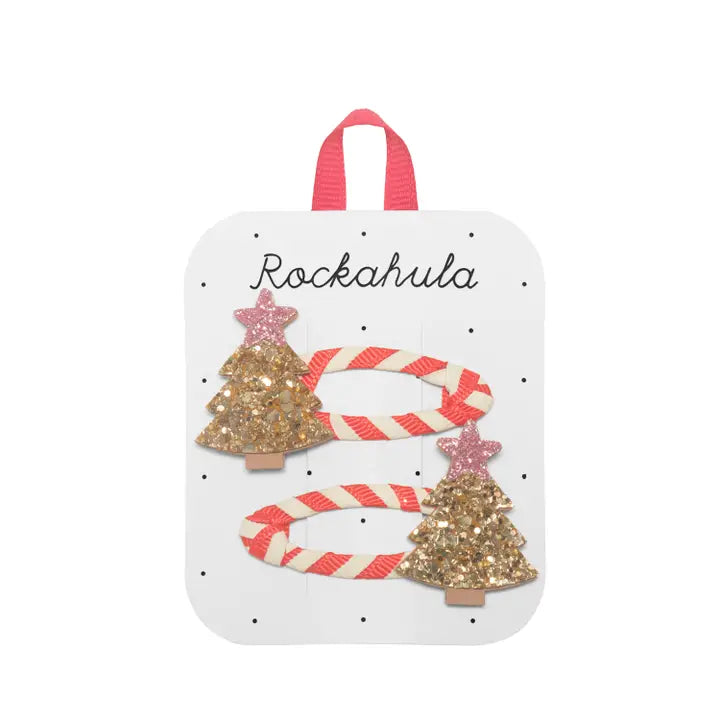 Stripy Xmas Tree Clips - Rockahula