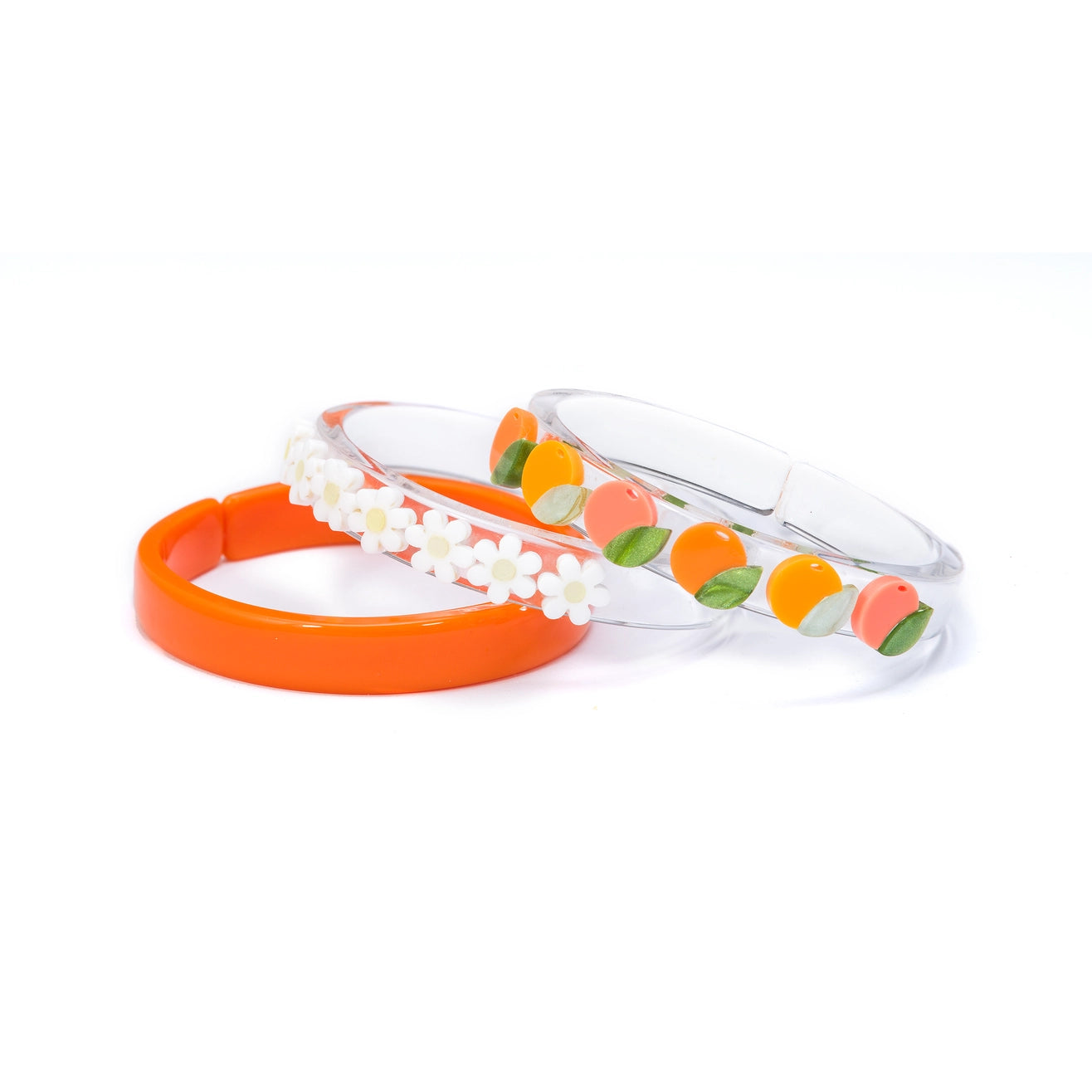 Daisy Tangerine Bangles - Lilies and Roses