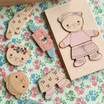Wooden Teddy Dress Up Puzzle - Konges Slojd