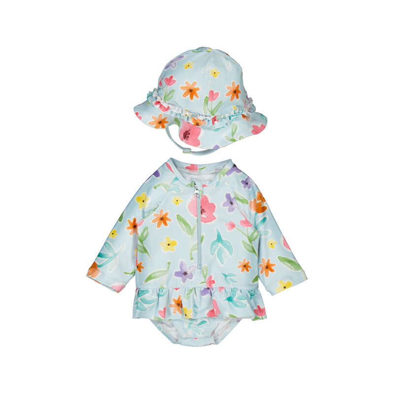 LS Floral Swimsuit/Hat-Mayoral SP26