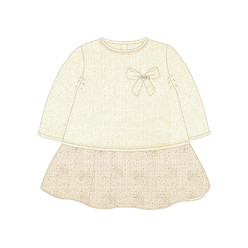 Knit Bow Dress- Mayoral FW25
