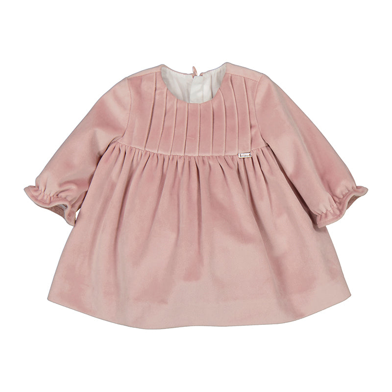 Velvet Smocked Dress-Mayoral FW25