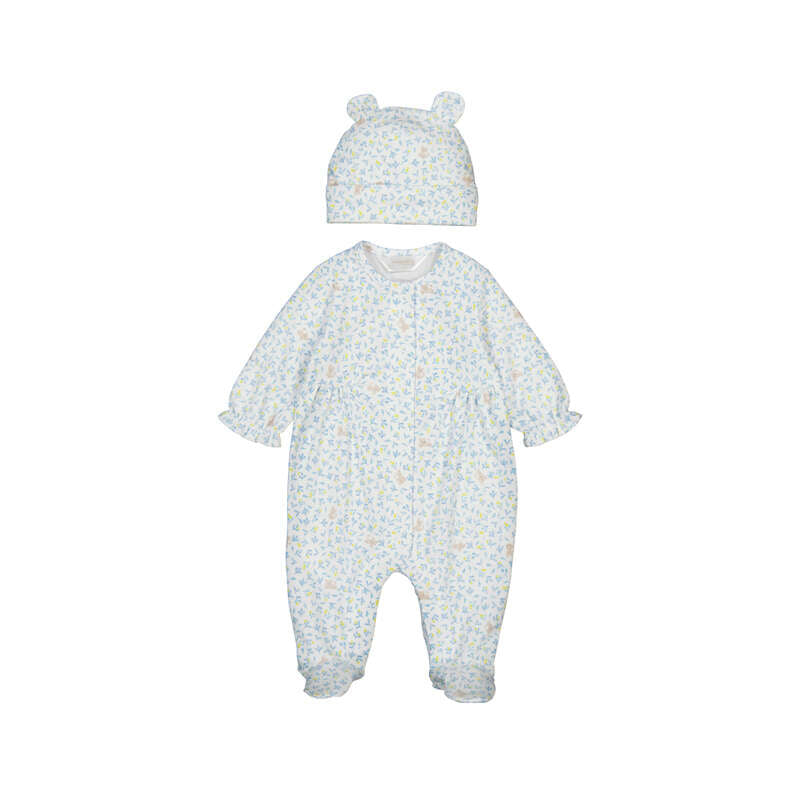 2pc Floral Footie/Hat-Mayoral SP26