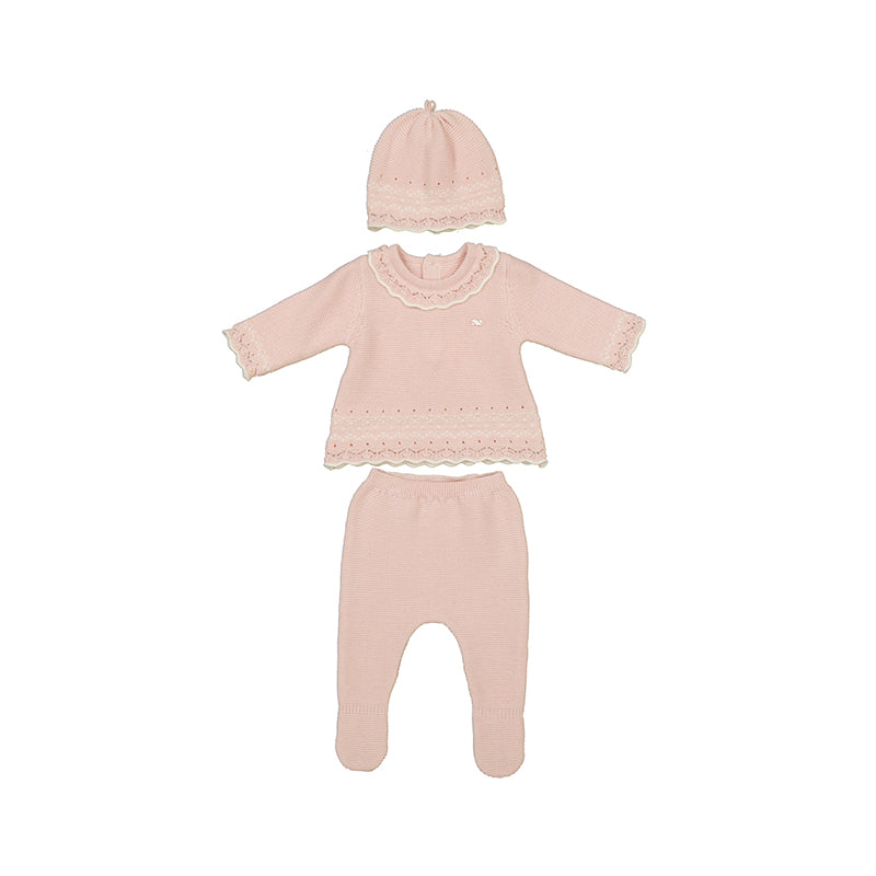 3pc Scallop Knit Set - Mayoral FW25