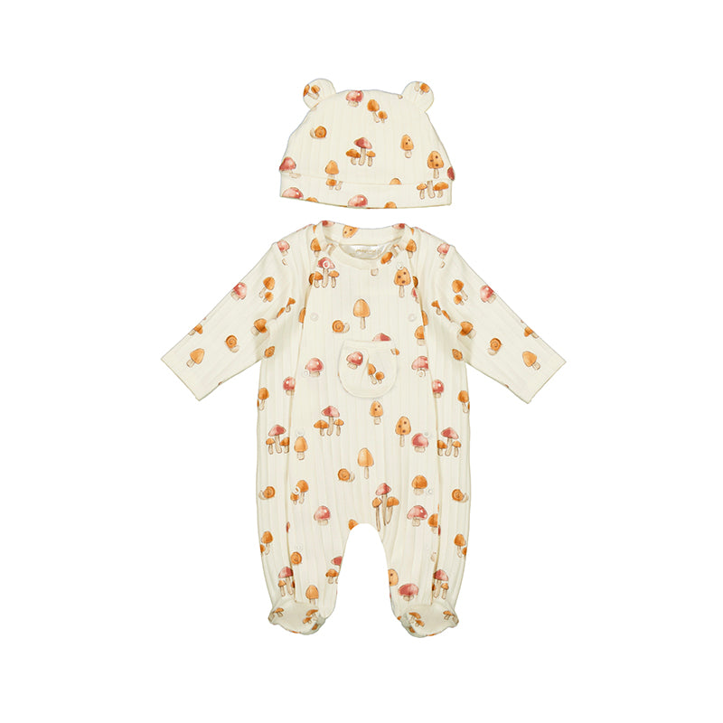 2pc Mushroom Ribbed Footie- Mayoral FW25