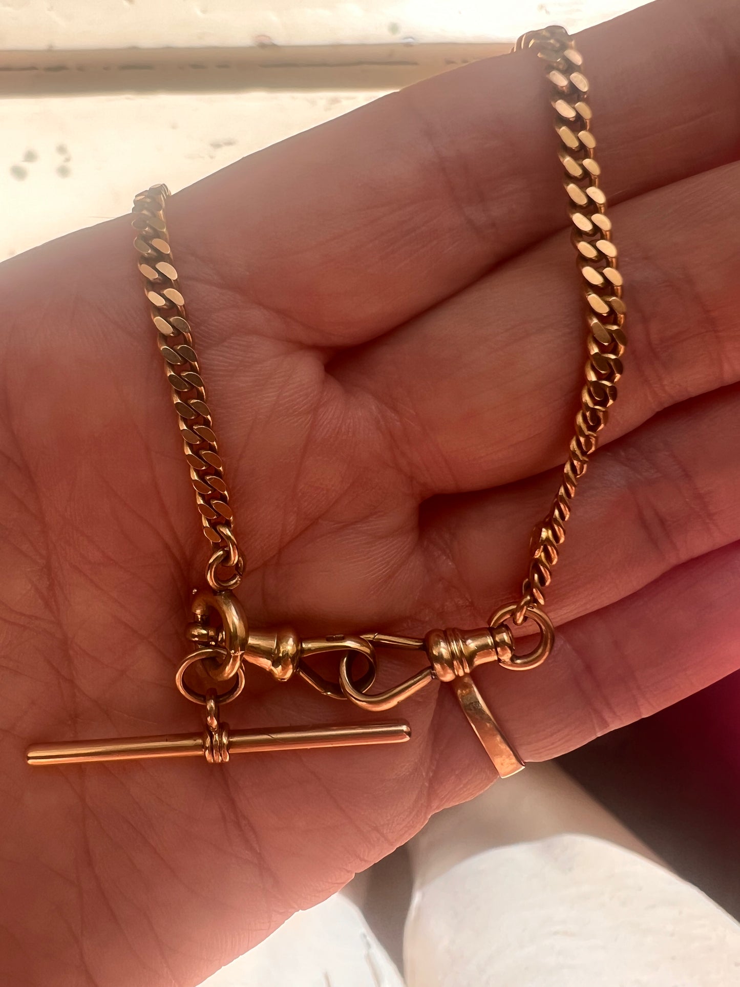 Antique 14k Curb Watch Chain