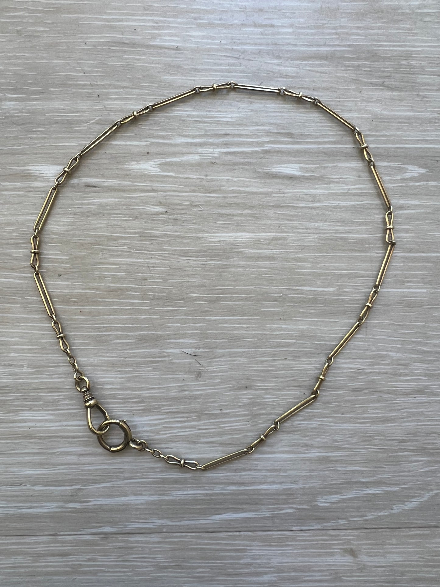 Antique 14k Bow Shaped Watch Chain