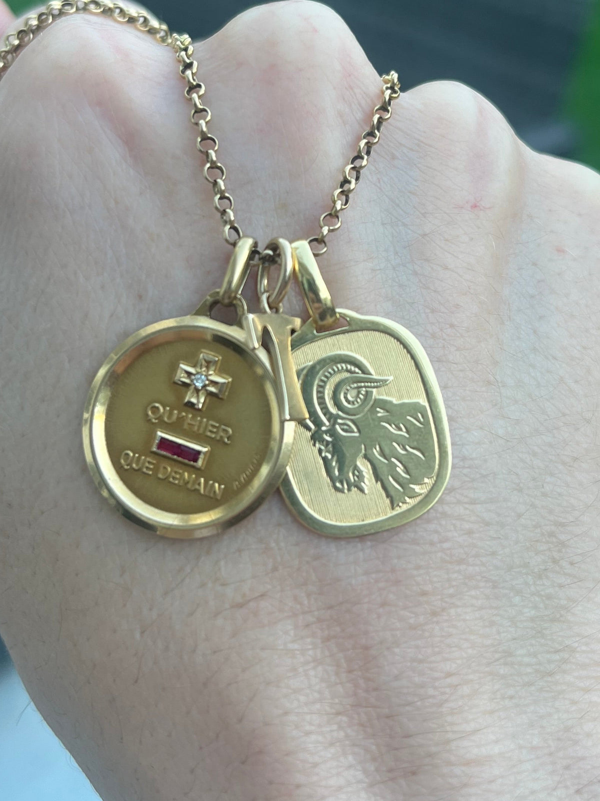 18K Vintage Italian Aries Pendant