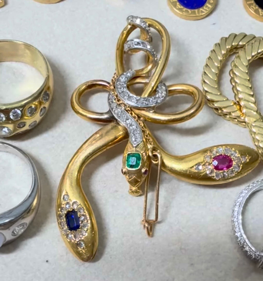 Triple Snake Trombone Pin/Pendant