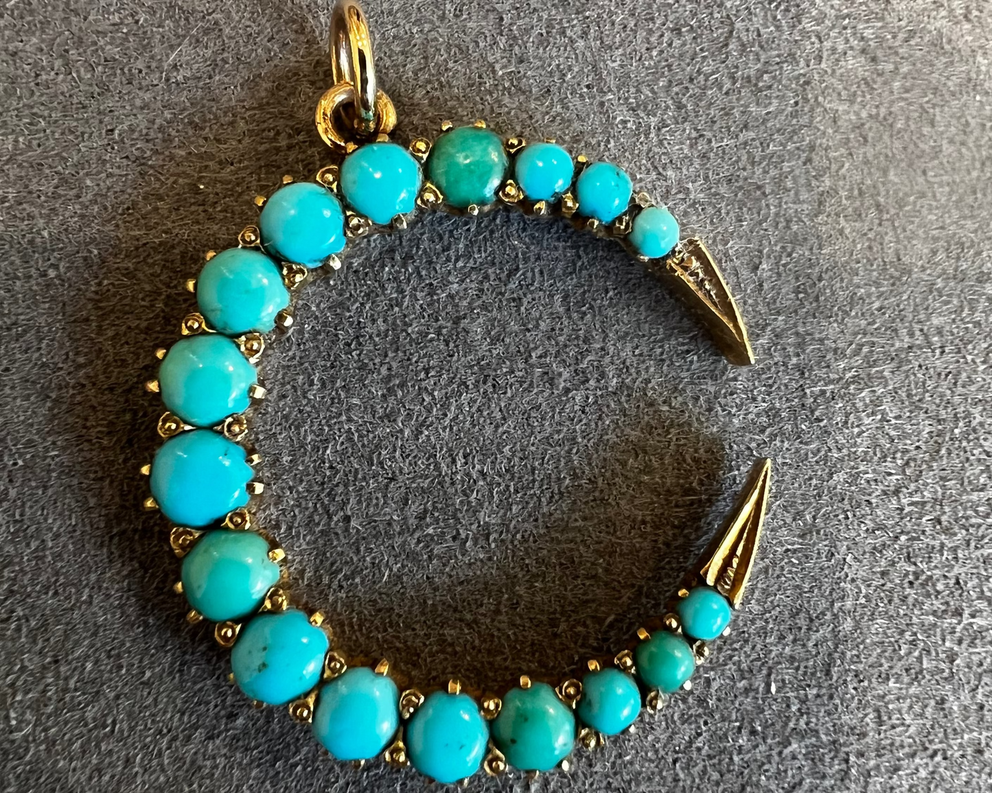 Antique Turquoise Crescent