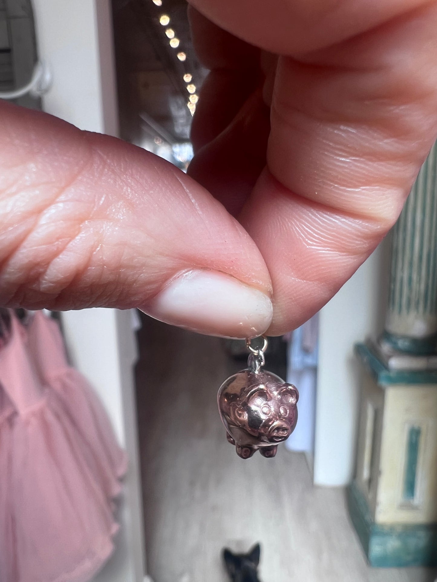 Vintage 14k Puffy Piggy Bank Charm