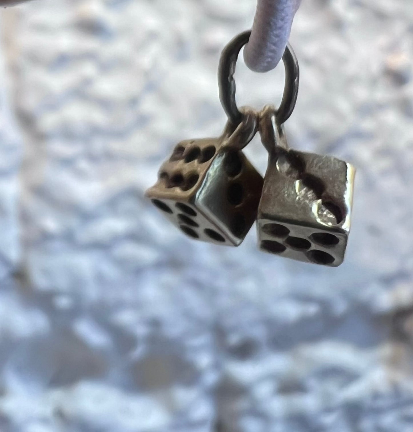 Vintage 14k Double Dice Charm