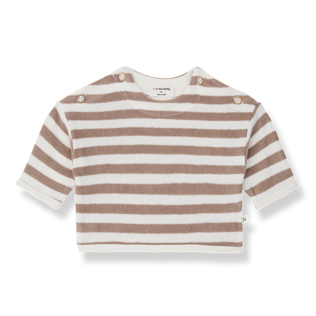 Poseidon Taupe Terry Sweat Top-One More in the Family SP26