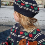 Belou Knit Heart Mittens -Konges Slojd