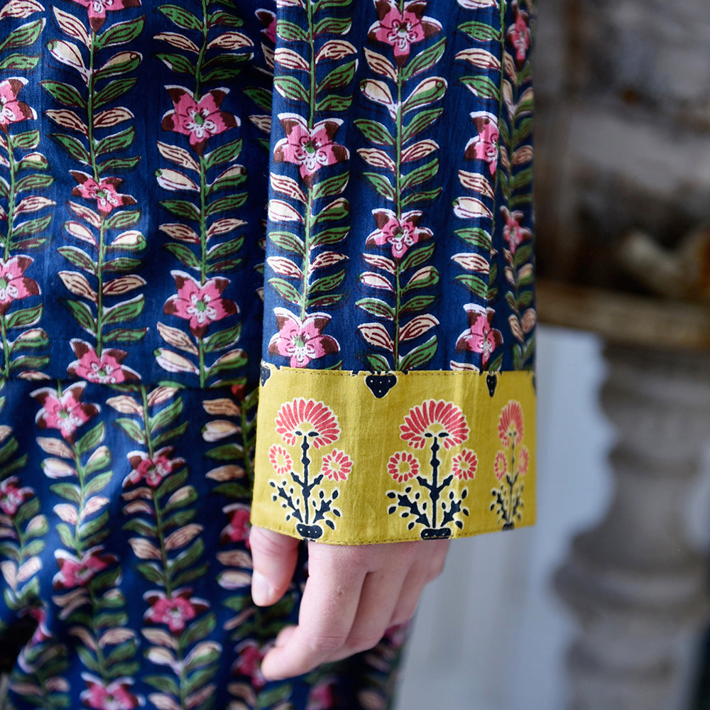 Navy Lily Vertical lPajamas - Powell Craft