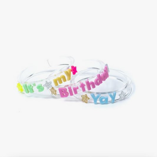 It's My Birthday Bangles (Set of 3) - Lilies and Roses