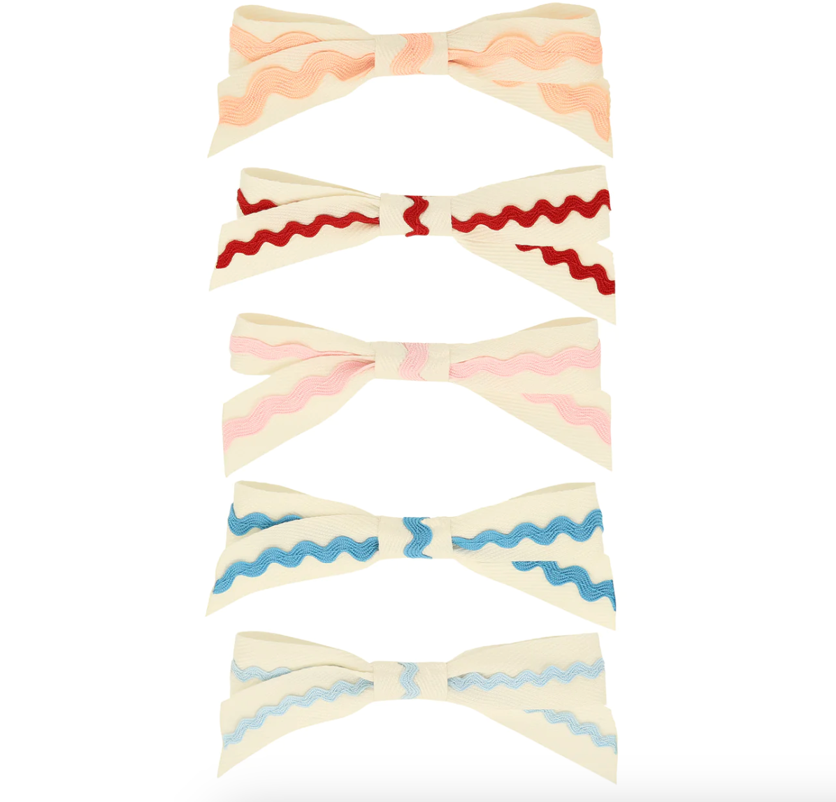 Ric Rac Bow Hair Clips - Meri Meri