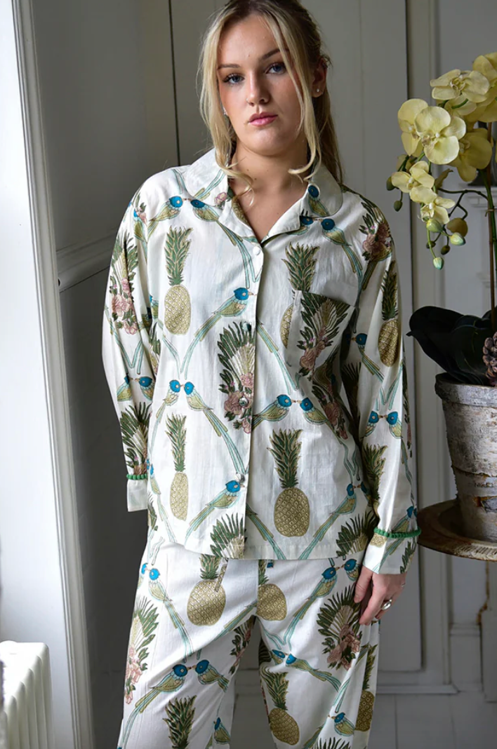 Bluebird & Pineapple Adult PJ - Powell Craft