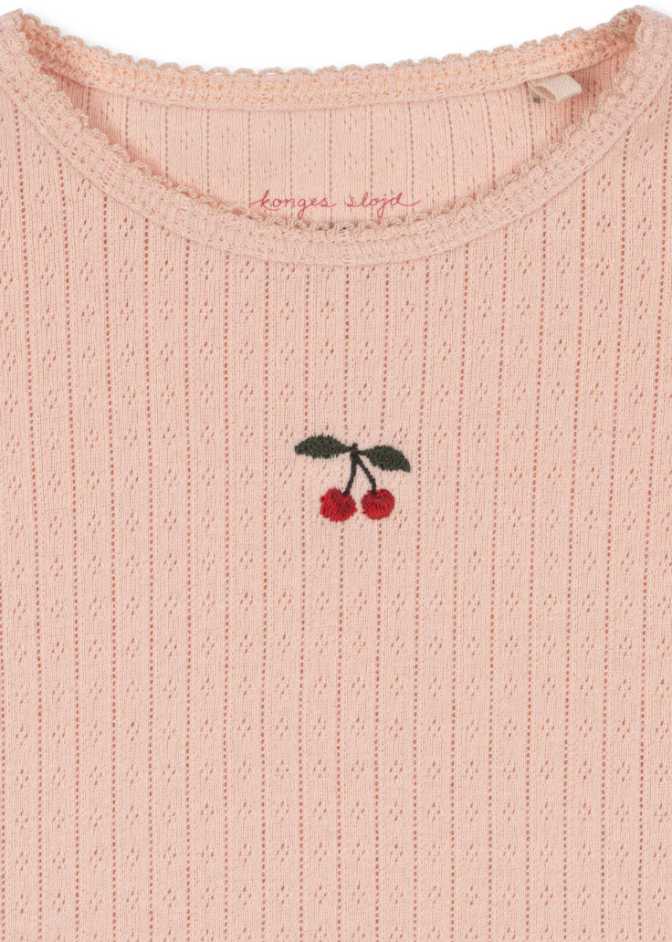 Minnie Pointelle Cherry Blush Blouse -Konges Slojd FW26