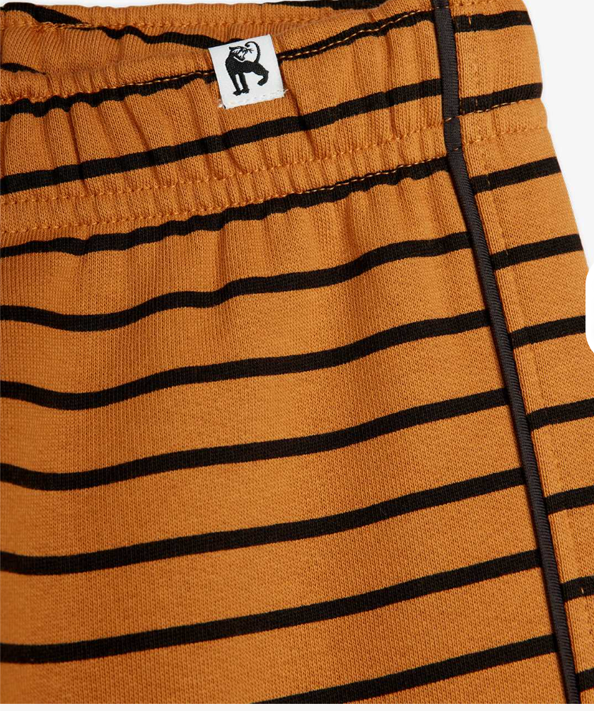 Brown Striped Sweatpant-Mini Rodini FW26