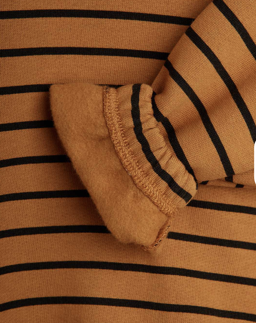 Brown Striped Sweat Shirt-Mini Rodini FW26