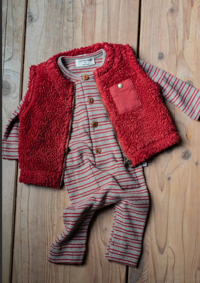 Goose Striped Romper- One More in the Family FW26