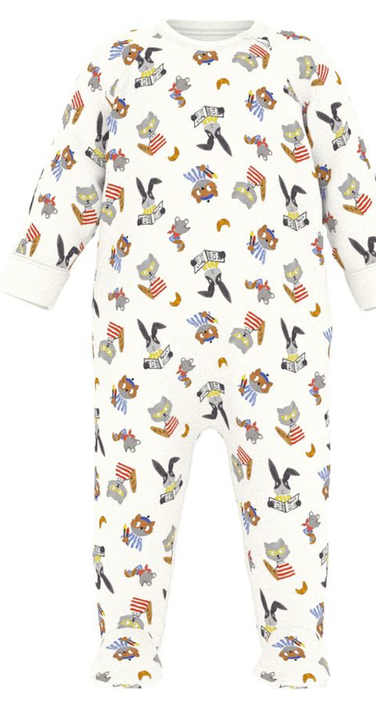 Parisian Animal Zip Footie- Petit Bateau FW26