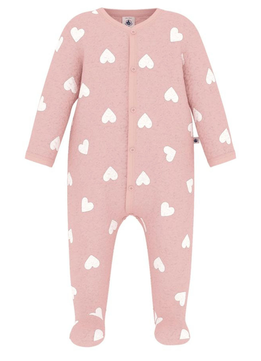 Fleece Heart Footie - Petit Bateau FW26