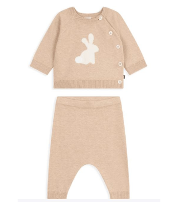2pc Knit Bunny Sweater & Pants- Petit Bateau FW26