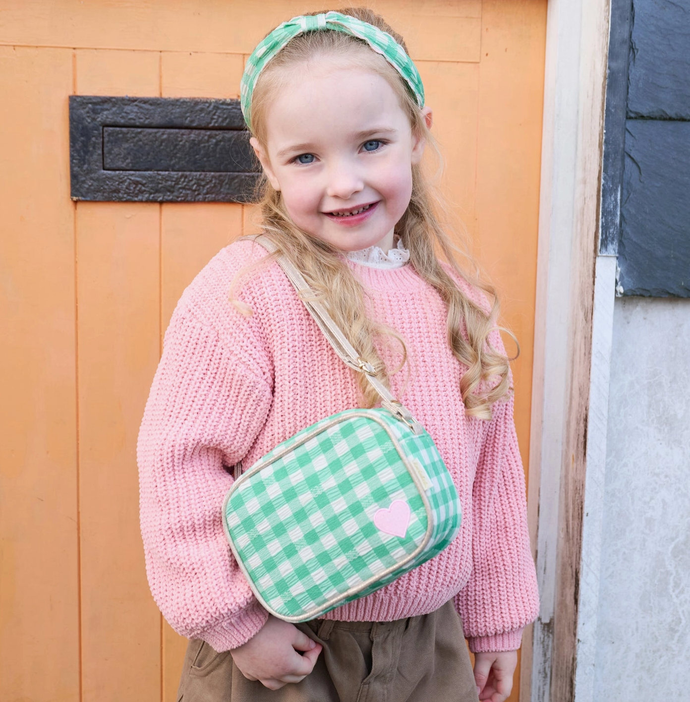 Gertie Gingham Scalloped Headband - Rockahula Kids
