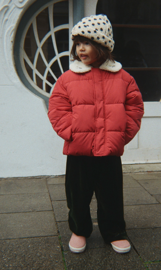 Alpi Collar Puffer Cherry- Konges Slojd FW26