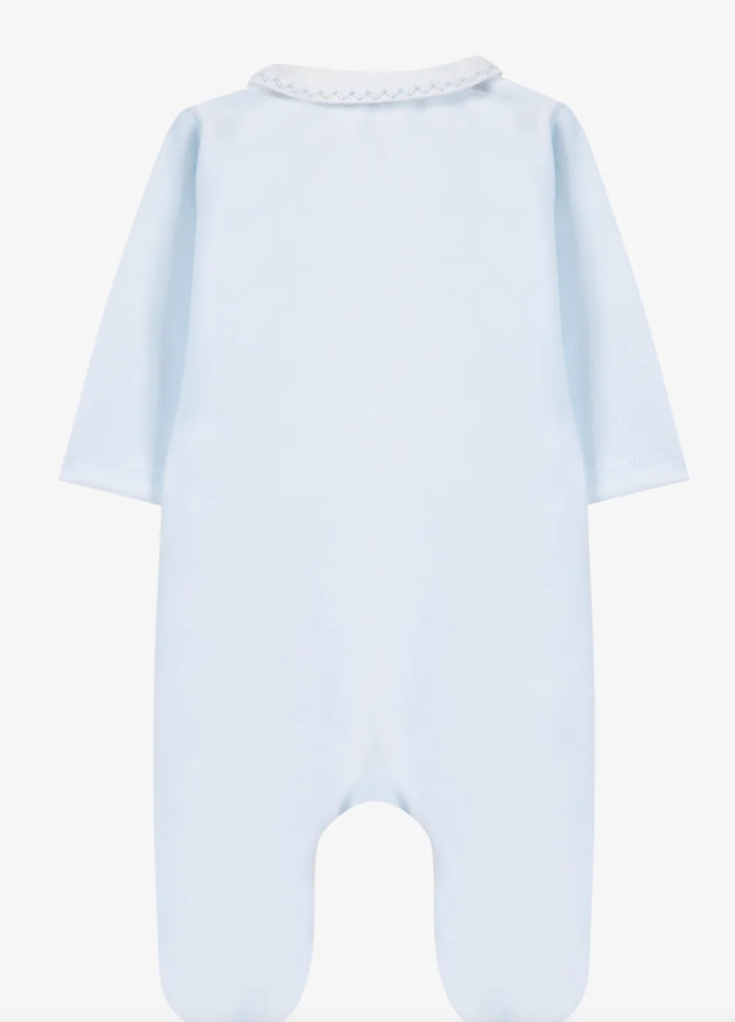 Velour Pointed Collar Footie-Tartine et Chocolat FW26