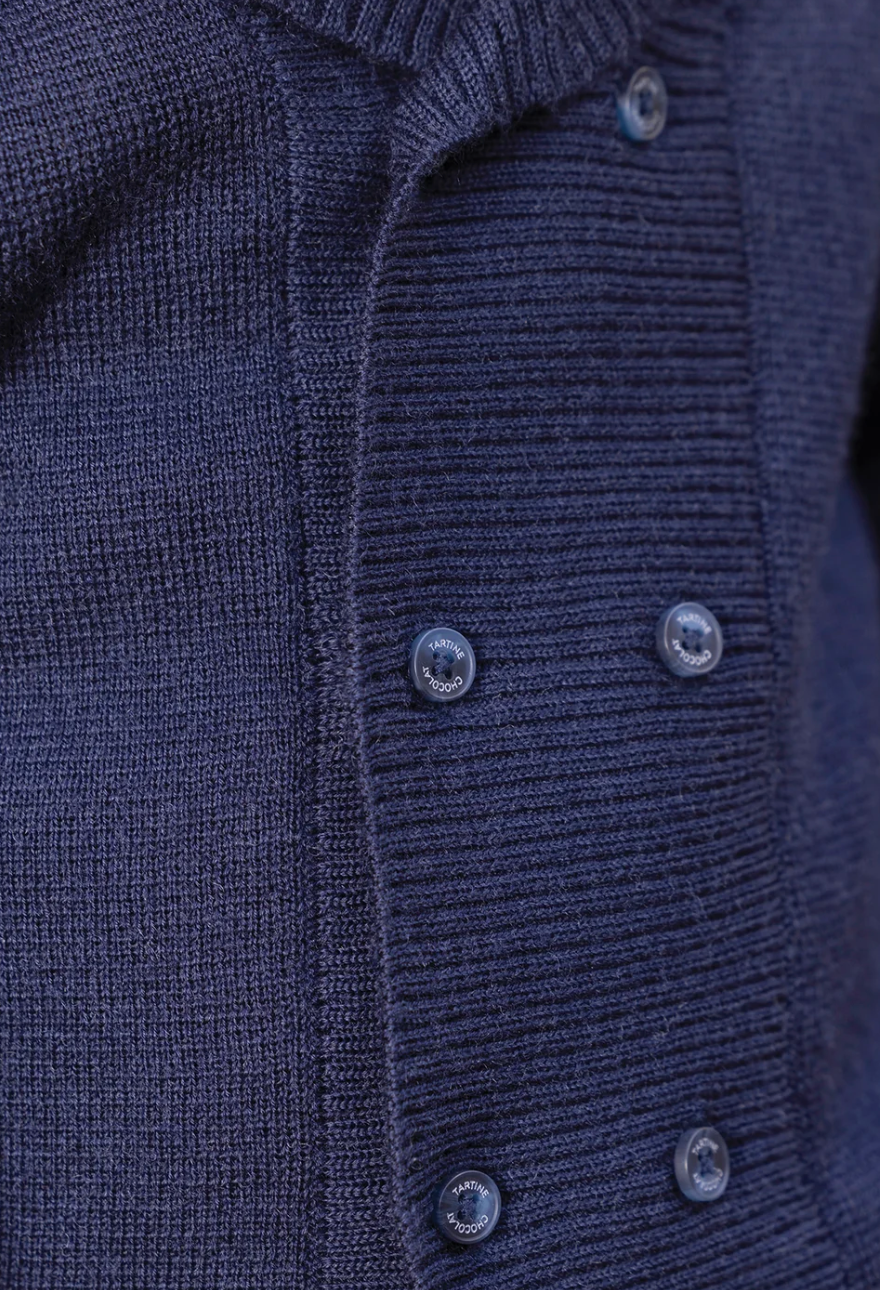 Dbl Breasted Wool Cardigan- Tartine et Chocolat FW26