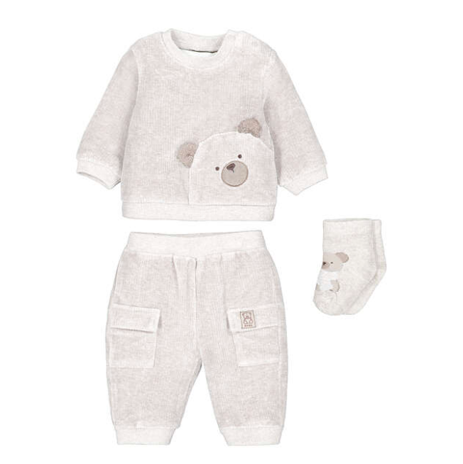 3pc Teddy Ribbed Track Set- Mayoral FW26