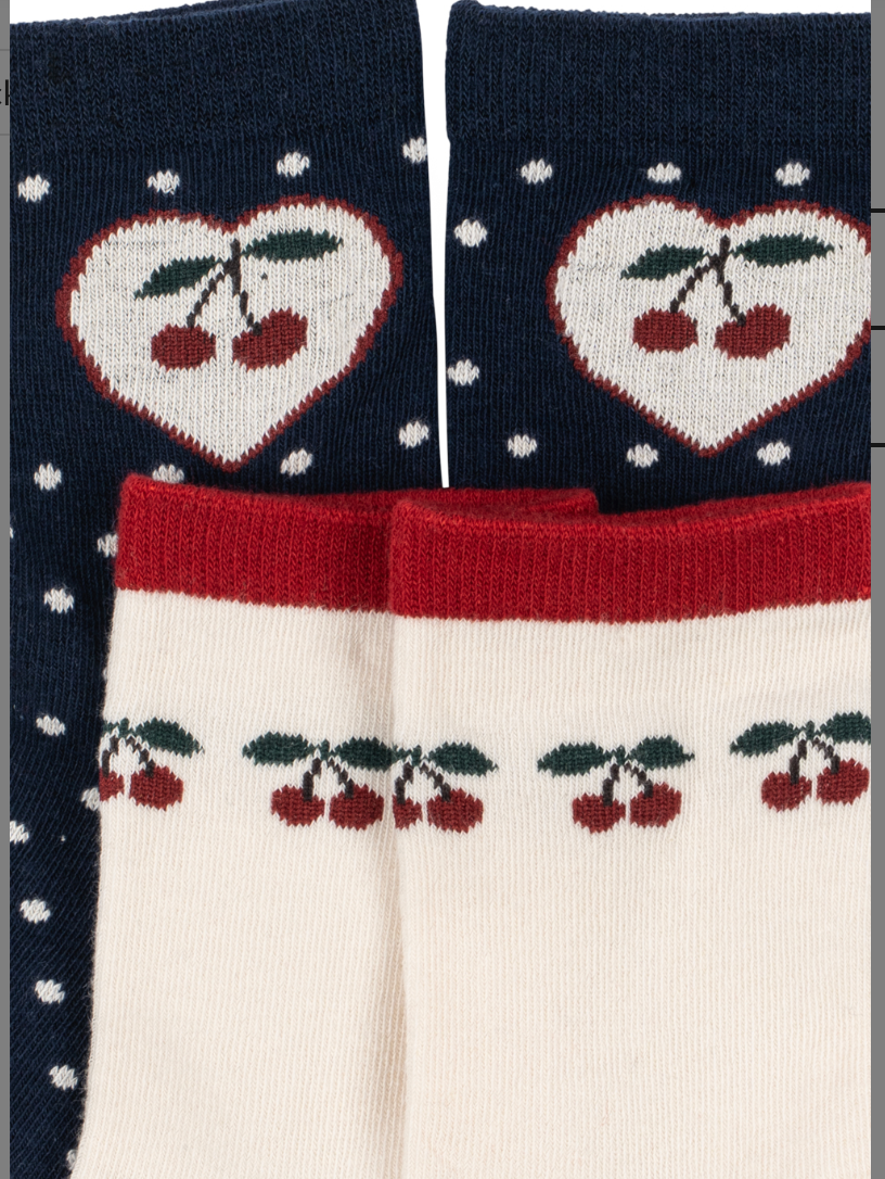 2pk Cherry Mix Sock -Konges Slojd