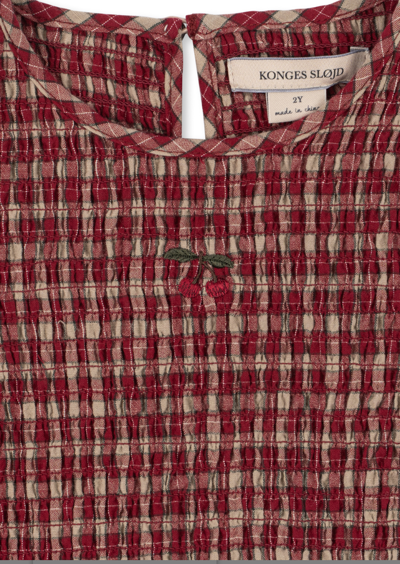 Elin Smocked Dress-Konges Slojd FW26