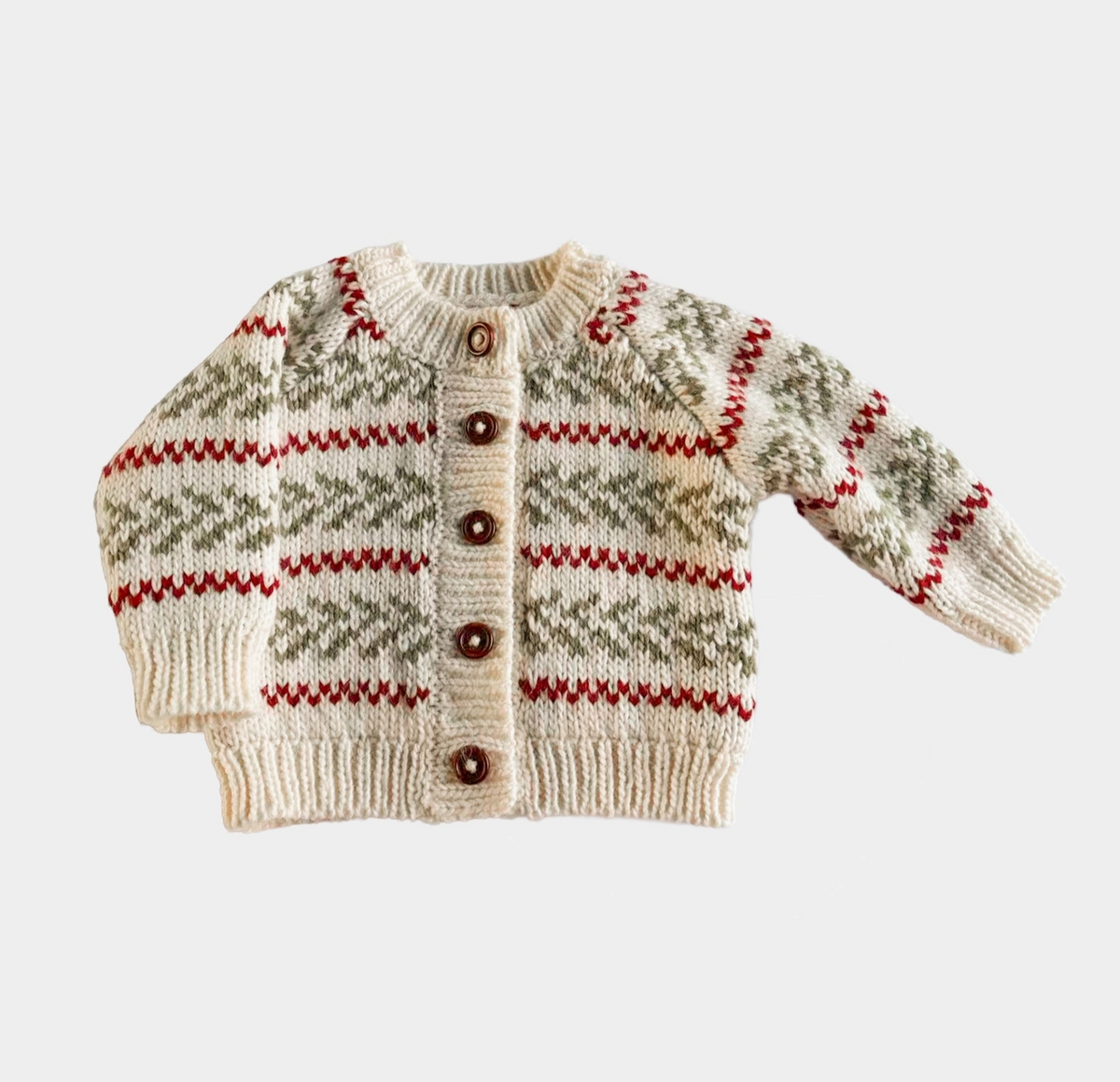 Evergreen Holiday Cardigan - Blueberry Hill