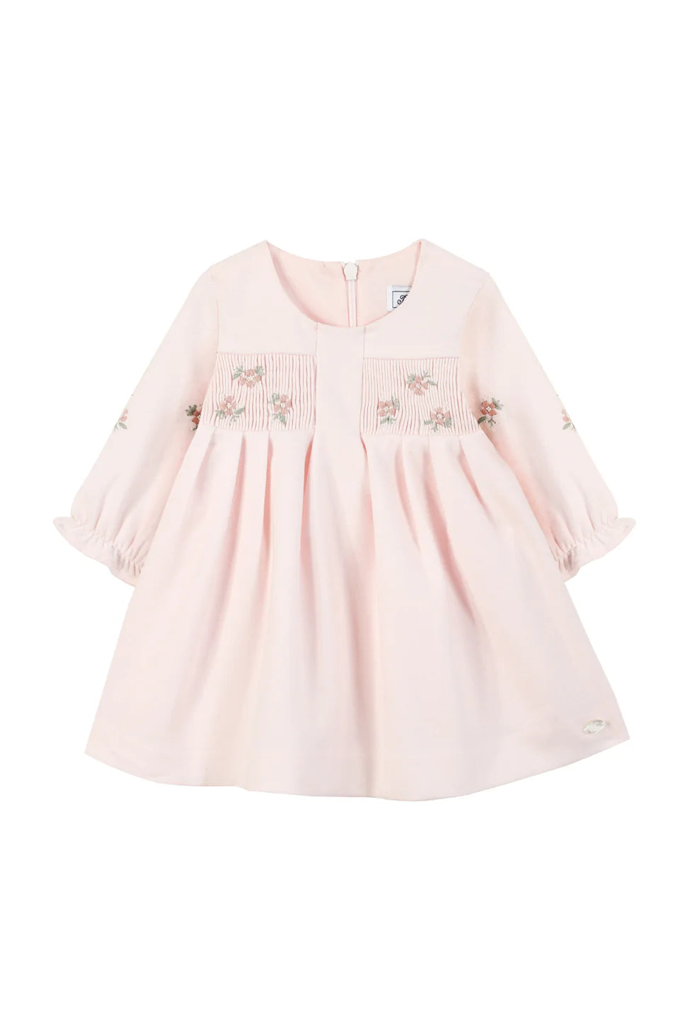 tartine et chocolat pink dress Dress - Pink cotton embroidery flowers girl