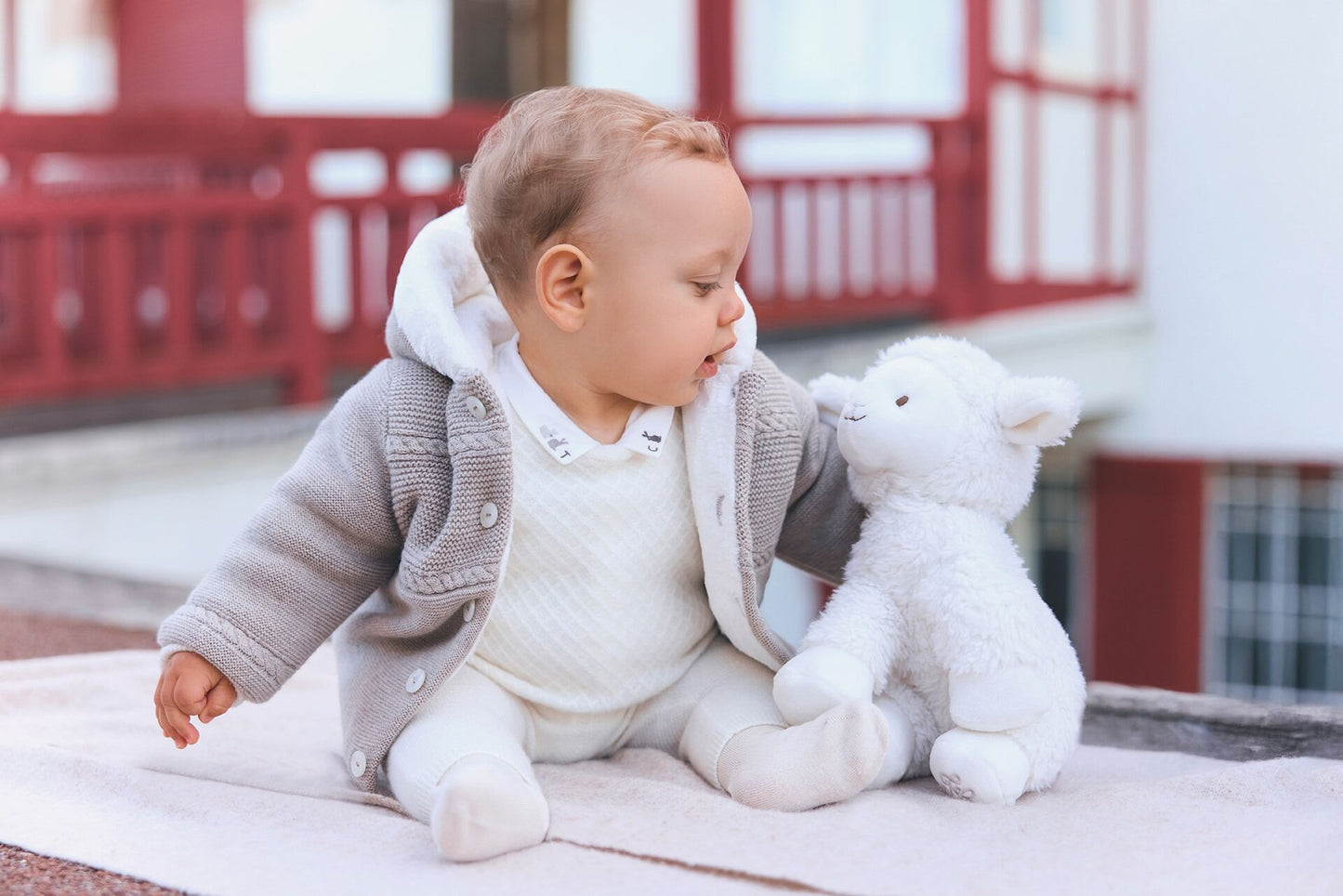 2pc Cashmere Diamond Pattern Set -Tartine et Chocolat FW25