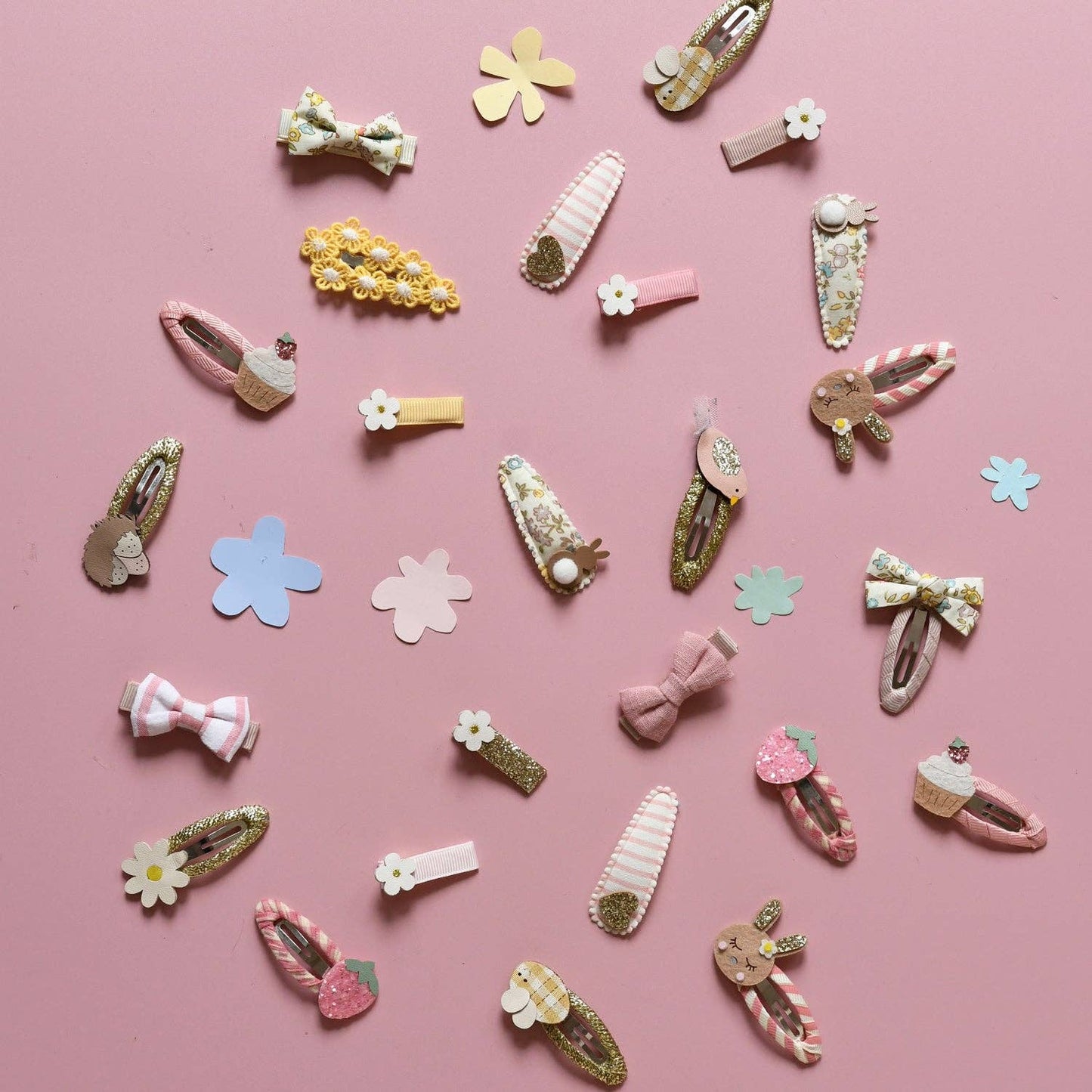Petal Twisty Bow Clips