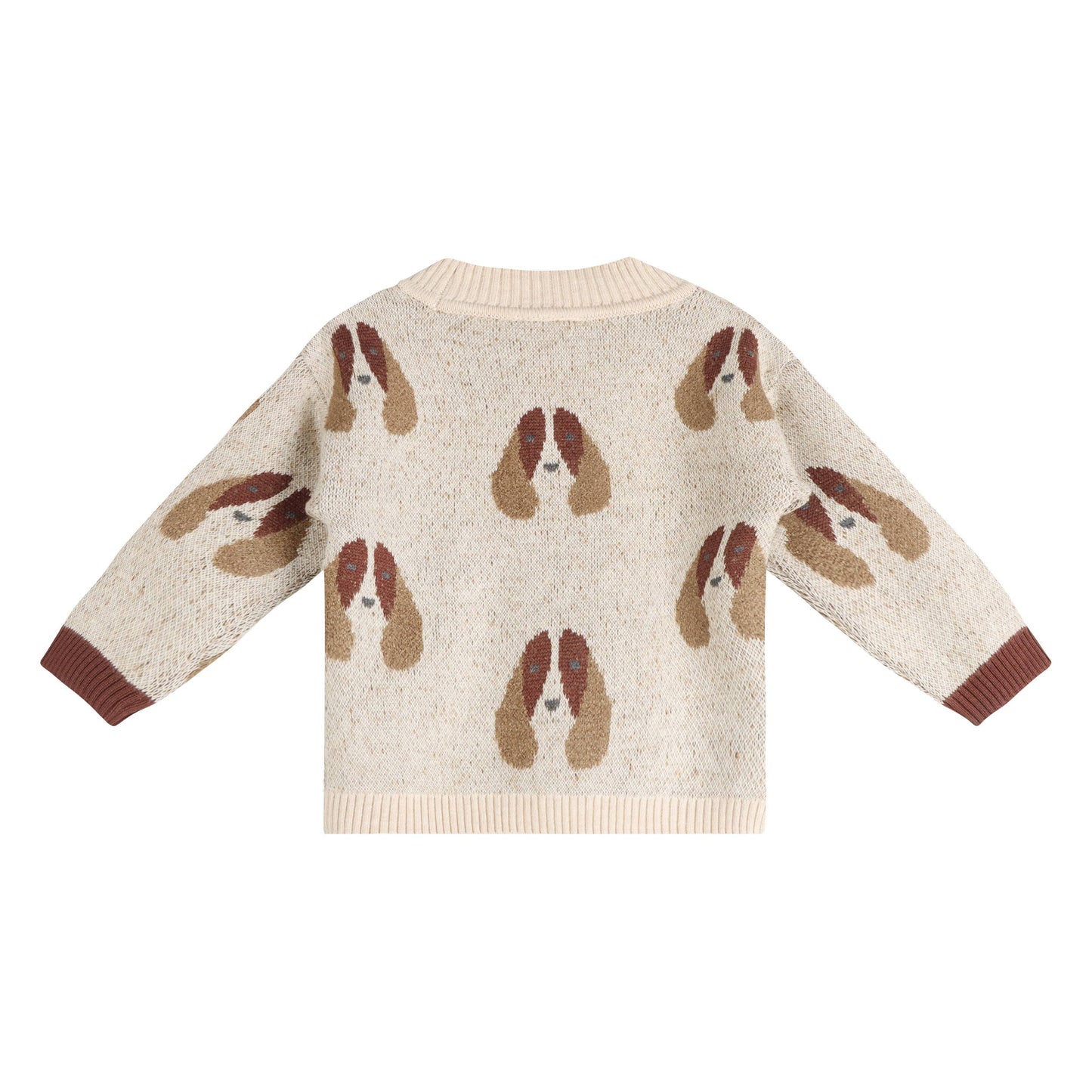 Dog Jacquard Knit Cardigan (Organic Cotton):Viverano
