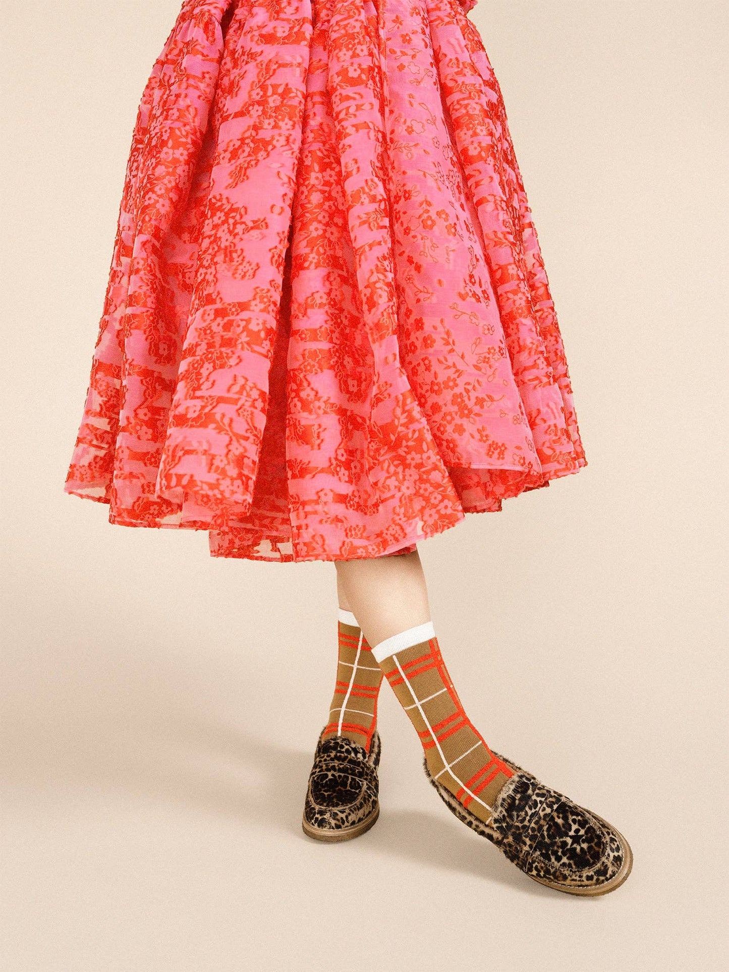 Boucle Plaid Crew: Camel / OS- Hansel from Basel