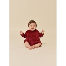 Velvet Jingle Romper Dress-Konges Slojd FW25