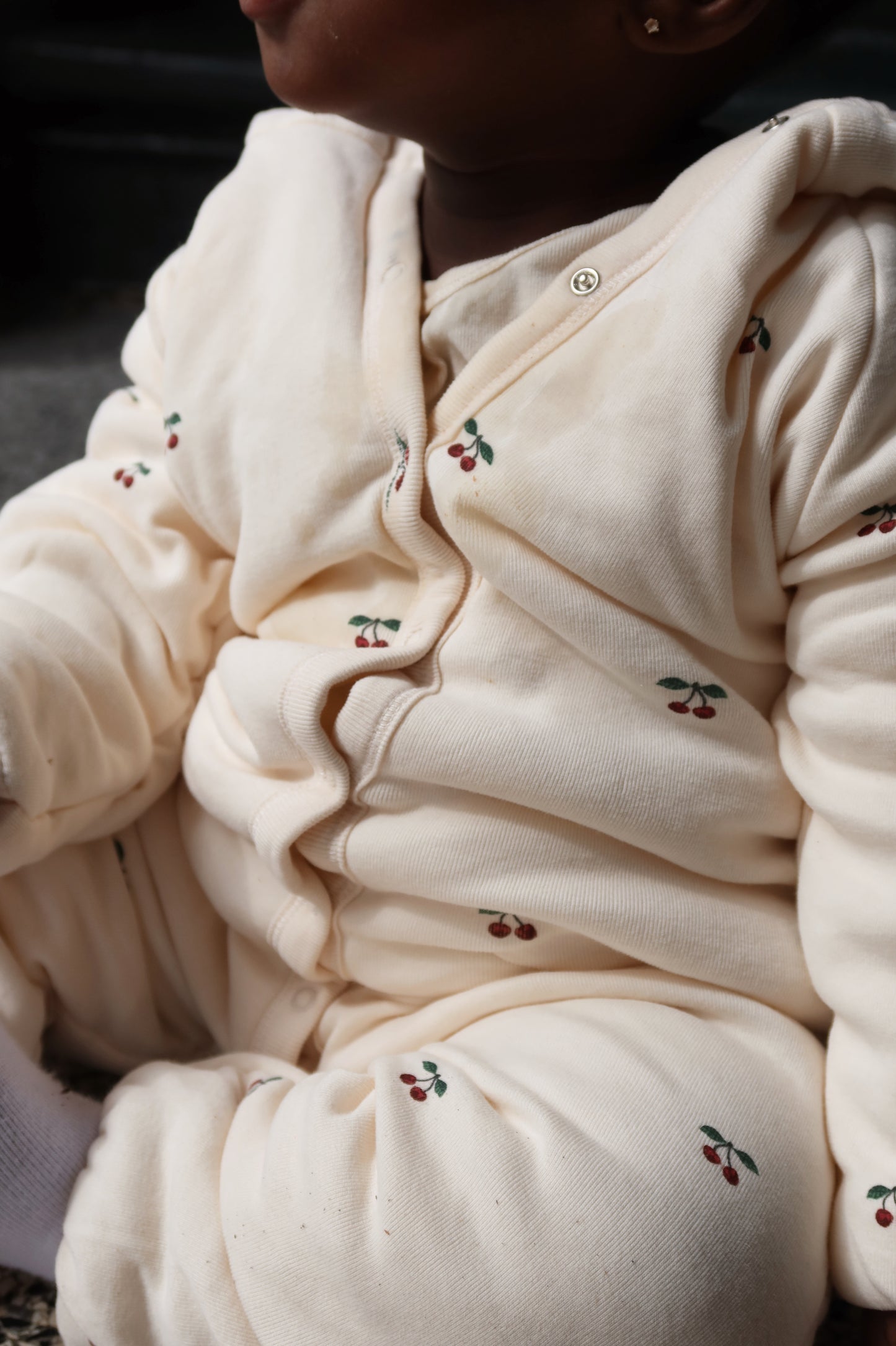 Hooded Cherry Puffy Onesie-Konges Slojd)