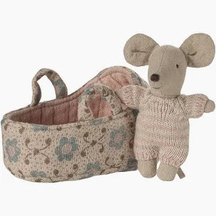 Baby Mouse in Carry Cot - Maileg