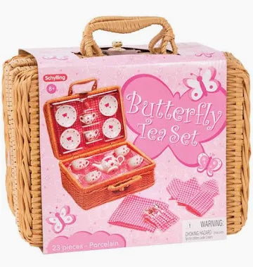 Butterfly tea set-basket